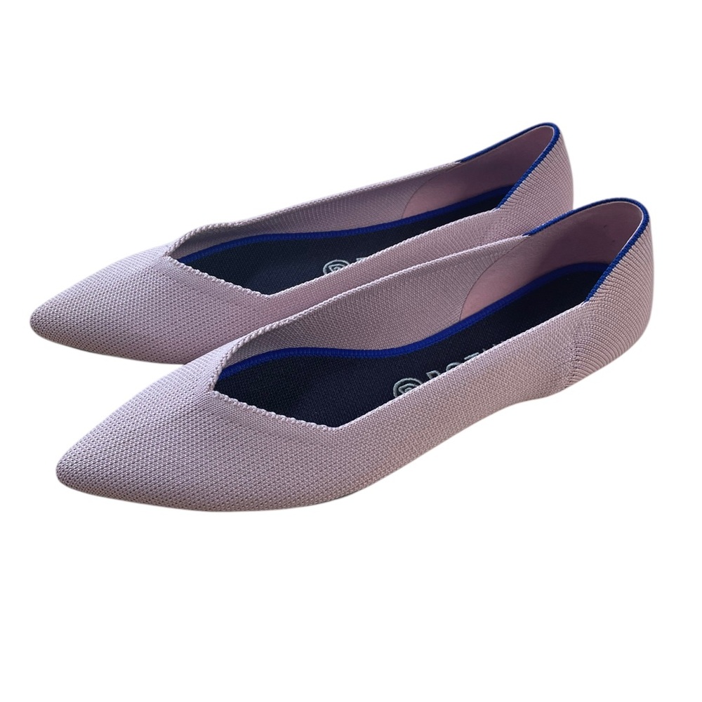 NWOB ROTHY’S Petal Pink Lilac Pointed Toe Flats Retired Shoes Womens Size 9.5